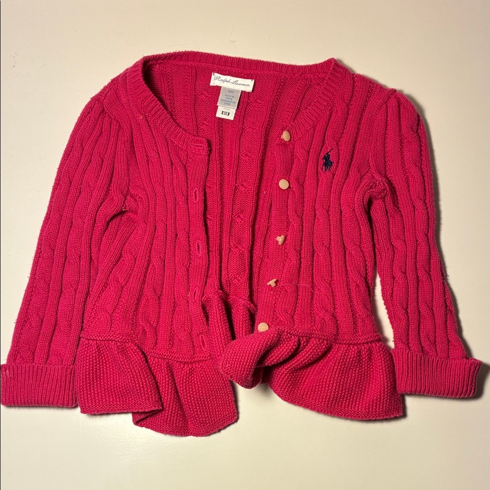 Ralph Lauren Vibrant Pink Knit Sweater